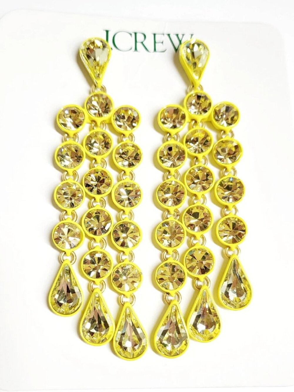 J. Crew Sparkly Waterfall Dangle Earrings